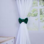 Perdea cu volan din catifea VERDE smarald