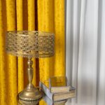 Draperie semiopaca galben DolceSara 029, cu rejansa