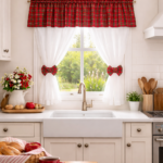 Perdea de bucatarie Spring Edition cu print Tartan