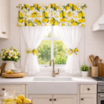 Perdea de bucatarie Spring Edition cu print Lemon