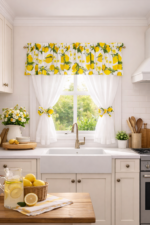Perdea de bucatarie Spring Edition cu print Lemon