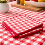 Servetele din bumbac Spring Edition cu print in carouri