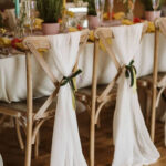 Decor Scaun din Voal cu Panglică – Ivory Charm