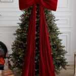 Funda decor Crăciun – Catifea roșie